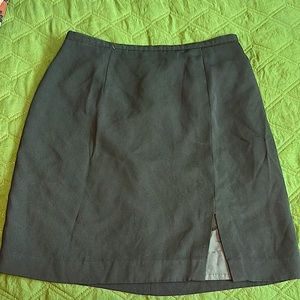 black skirt with little slit